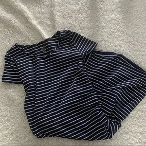 Isabel Maternity Navy Striped Dress M